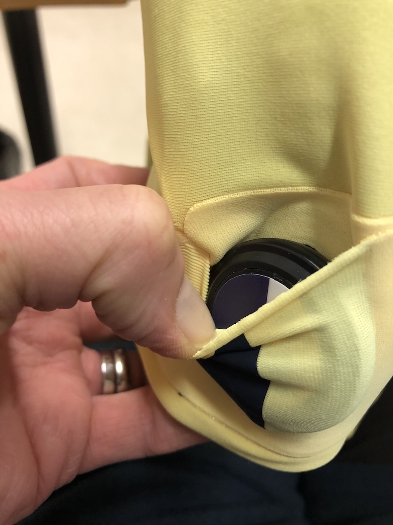 Velcroved pockets in proximal lateral limb placement